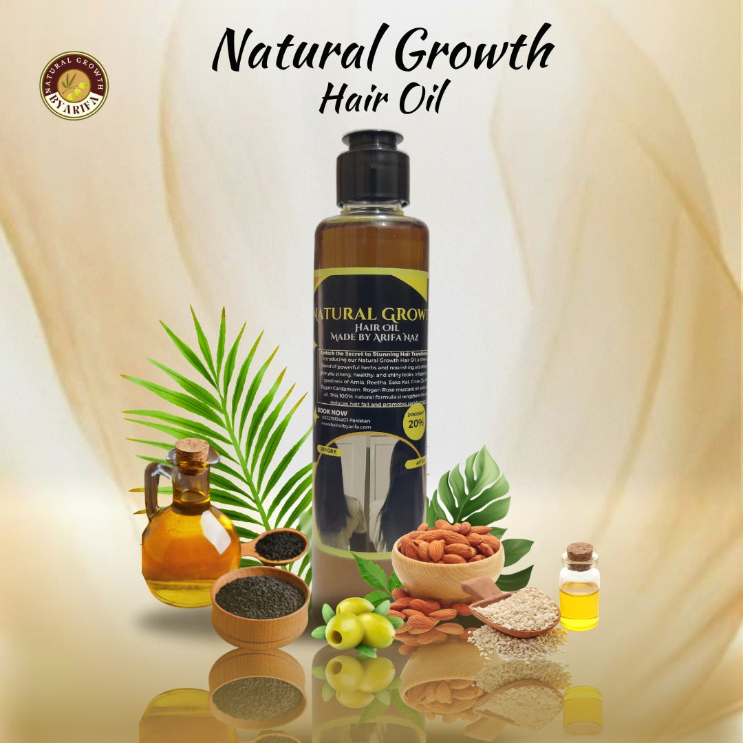 Natural Hair Growth Oil | Organic Hair Regrowth Serum for Thicker, Longer, Stronger Hair | Anti-Hair Fall & Scalp Nourishment