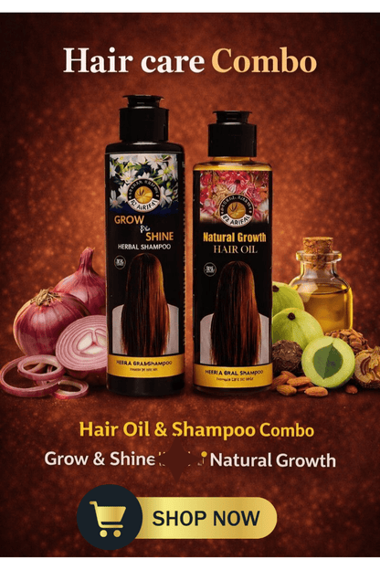 Natural Growth Complete Hair & Skin Care Collection (Combo with Comb & Derma Roller) – By Arifa