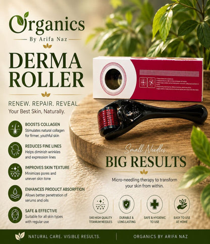 Natural Growth Complete Hair & Skin Care Collection (Combo with Comb & Derma Roller) – By Arifa