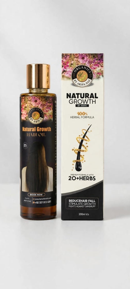 Natural Growth Hair Care Combo – Grow & Shine Herbal Shampoo + Natural Growth Hair Oil